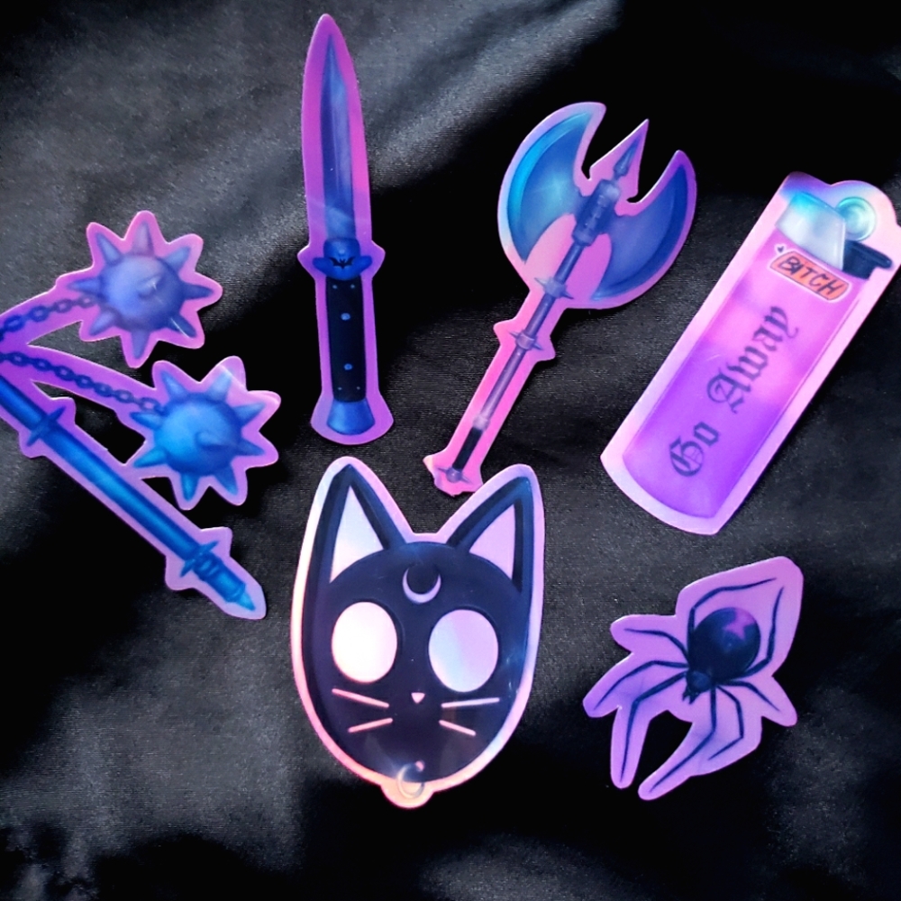 Feminist 6 pc sticker set ORIGINAL ART, MY ART